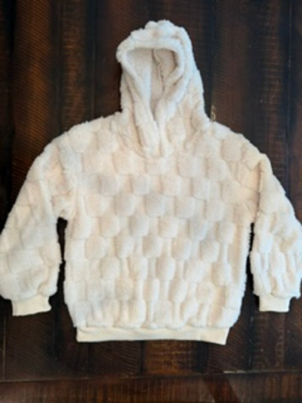 NWOT Shein Girls Size 9Y Cozy Polyester Fleece Top with Hood